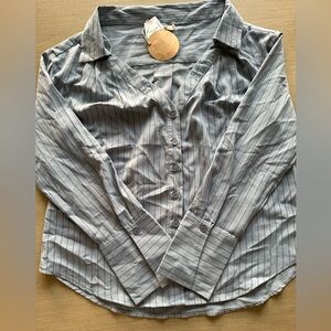 Essue Long Sleeve Striped Blouse